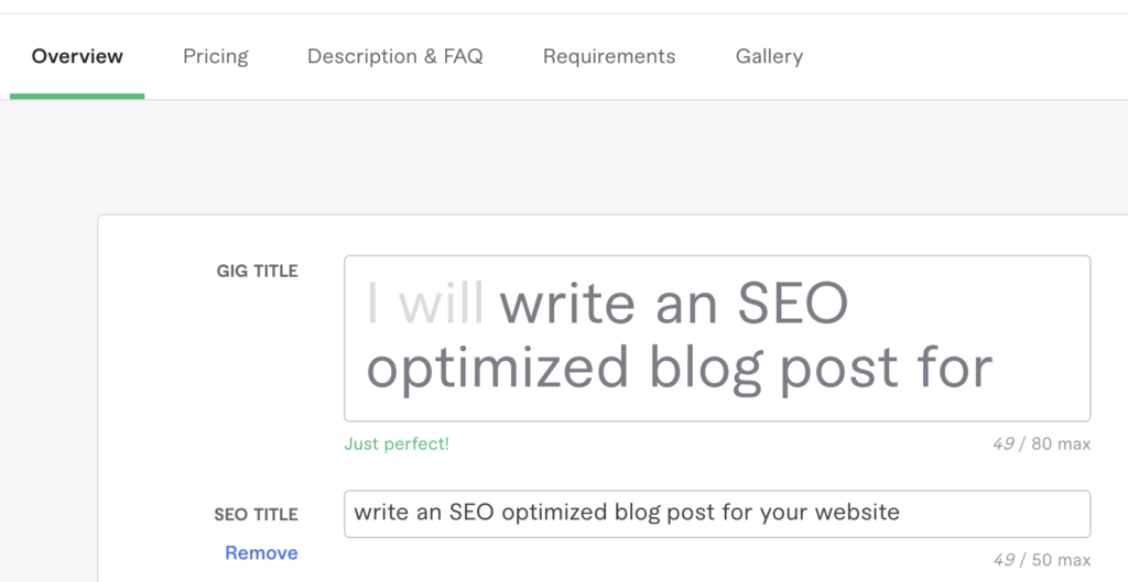 what is seo title in fiverr and how to write it